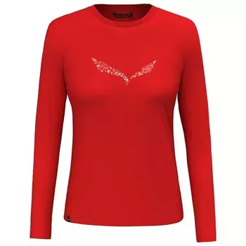 Функциональная рубашка Salewa Solidlogo Dry L/S Tee, цвет Flame