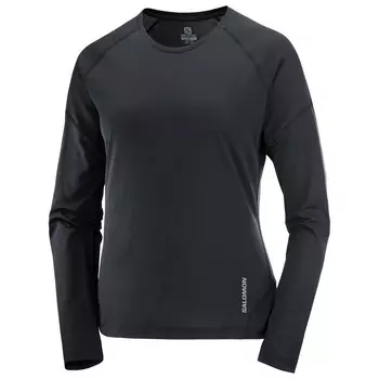 Функциональная рубашка Salomon Cross Run L/S Tee, цвет Deep Black/Heather