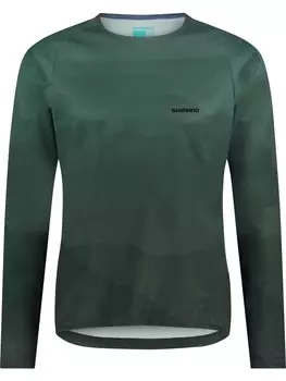 Функциональная рубашка SHIMANO Long Sleeves JerseySENTIERO, зеленый