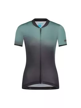 Функциональная рубашка SHIMANO Short Sleeve Jersey Woman's EVOLVE Avventura, зеленый