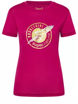 Функциональная рубашка super.natural Merino T-Shirt W ROCKET140 TEE, розовый