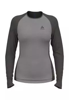 Функциональная рубашка Top Crew Neck, влагорегулирующая, теплоизоляционная, женская odlo, цвет Melange