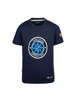 Функциональная рубашка Trollkids Funktionsshirt Windrose, цвет navy/grey