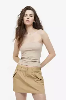 Функциональная юбка с заниженной талией H&M, бежевый