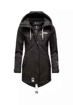 Функциональное пальто цвета коричной козы MARIKOO, цвет Black Dots
