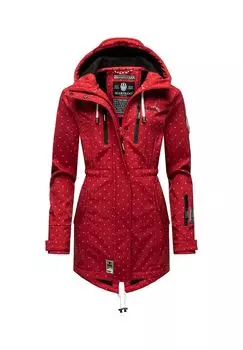 Функциональное пальто цвета коричной козы MARIKOO, цвет Red W. Dots