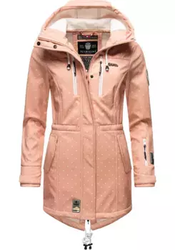 Функциональное пальто Marikoo "Zimtzicke", спортивная парка из софтшелла с капюшоном, розовый
