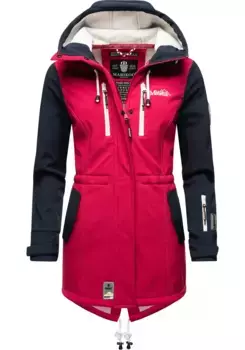 Функциональное пальто Marikoo "Zimtzicke", спортивная парка из софтшелла с капюшоном, цвет Beere
