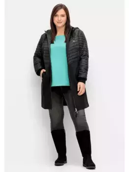 Функциональное пальто Sheego "Большие размеры", из софтшелла, водоотталкивающее, черный