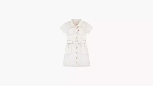 Функциональное платье с поясом для больших девочек, размер S-XL Levi's, бежевый