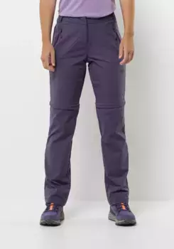 Функциональные брюки Jack Wolfskin "GLASTAL ZIP OFF PANTS W", цвет Dark-Grape
