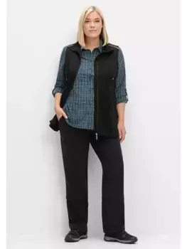 Функциональные брюки Sheego "больших размеров", с укороченными штанинами, быстросохнущие, черный