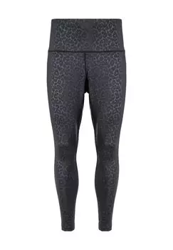 Функциональные тайтсы SIANTAR PRINTED доступны в больших размерах Q BY ENDURANCE, цвет Black Emb