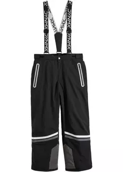 Функциональные термобрюки стандартного кроя с прямой защитой от снега Bpc Bonprix Collection, черный