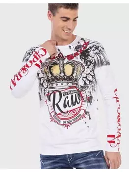 Функциональный лонгслив Cipo & Baxx, белый