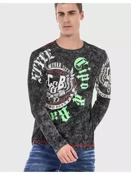 Функциональный лонгслив Cipo & Baxx, черный