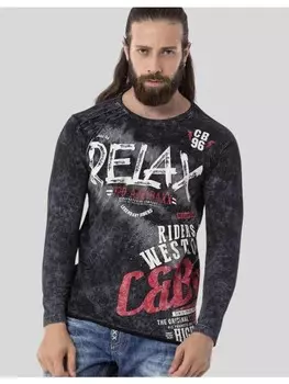 Функциональный лонгслив Cipo & Baxx, черный