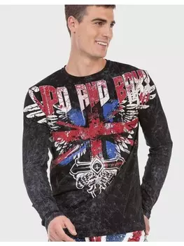 Функциональный лонгслив Cipo & Baxx, черный