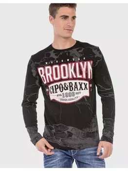 Функциональный лонгслив Cipo & Baxx, черный