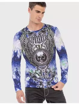 Функциональный лонгслив Cipo & Baxx, синий