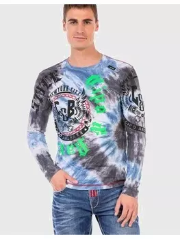 Функциональный лонгслив Cipo & Baxx, синий