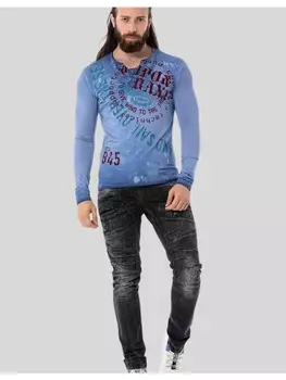 Функциональный лонгслив Cipo & Baxx, синий