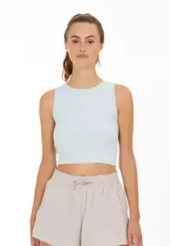 Функциональный топ ATHLECIA "Хоригами" в удобном бесшовном дизайне, голубой