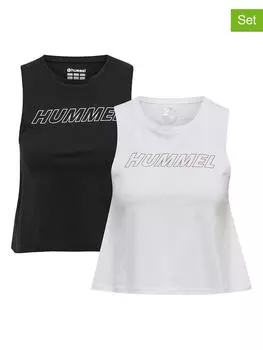 Функциональный топ Hummel, черный/белый