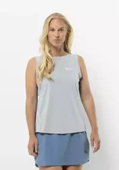 Функциональный топ Jack Wolfskin "PRELIGHT CHILL TANK W", серый