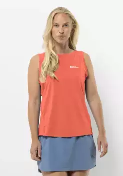 Функциональный топ Jack Wolfskin "PRELIGHT CHILL TANK W", оранжевый