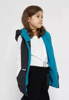 Функциональный жилет WeeDo "Монстр", жилет двусторонний, капюшон с рожками, синий