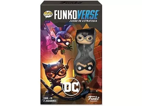 Funko Games Funkoverse — DC — 101, 2 упаковки — испанская версия — Женщина-кошка и Робин — 3 дюйма, 7,6 см Inna marka