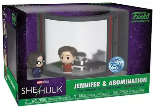 Funko Mini Moments, Коллекционная фигурка, Марвел-Халк, Дженнифер и Мерзость Funko POP!