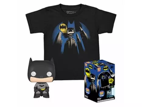 Funko Pocket Pop! Футболка: DC — Бэтмен — Экстра — Для детей и детей — Очень большая — (Xl) — Dc Comics — Футболка — Одежда с коллекционной виниловой минифигуркой — Идея подарка — Игрушки и топ с короткими рукавами Inna marka