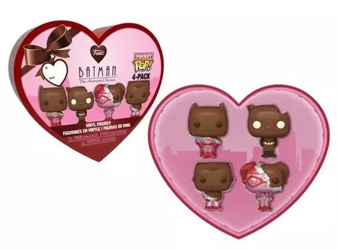 Funko Pocket POP!, коллекционные фигурки, Valentine Box, Бэтмен, 4 шт. Funko POP!