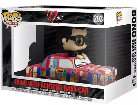 Funko POP! Аттракционы, коллекционная фигурка, U2, Bono with Achtung Baby Car, 293
