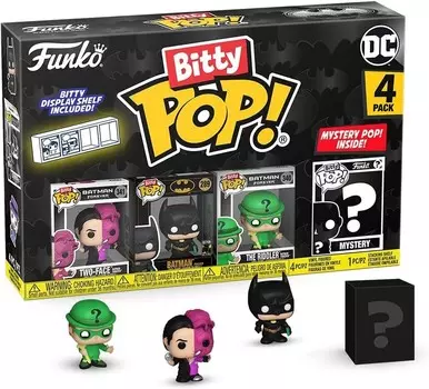 Funko POP! Бэтмен 85-я битти 4 шт. в упаковке 2,5 см двуликий риддлер комиксы dc