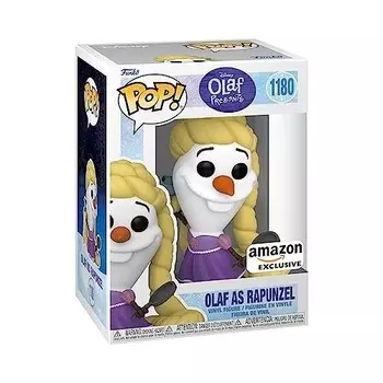 Funko POP! Disney: Frozen — Олаф в роли Рапунцель — Frozen Kingdom — эксклюзивно для Amazon — коллекционная виниловая фигурка — идея для подарка