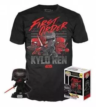Funko POP! & Футболка, коллекционный набор фигурок, Звездные войны, Кайло Рен Гитд, М