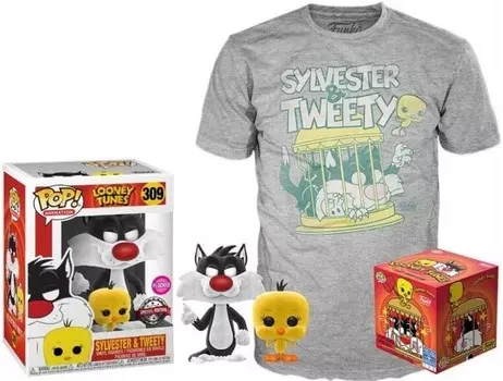 Funko POP! И футболка, набор, Looney Tunes, Сильвестр и Твити, 309