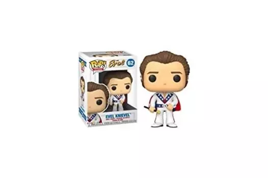 Funko POP! Иконки: Эвел Книвел с накидкой - Шанс 1/6 получить РЕДКИЙ вариант погони - Коллекционная виниловая фигурка - Идея для подарка - Официальные товары - Коллекционная кукла