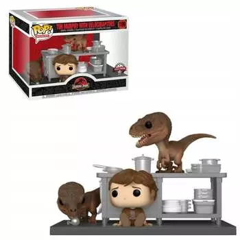 Funko POP! Кино, коллекционная фигурка, Парк Юрского периода, Тим Мерфи с велоцирапторами