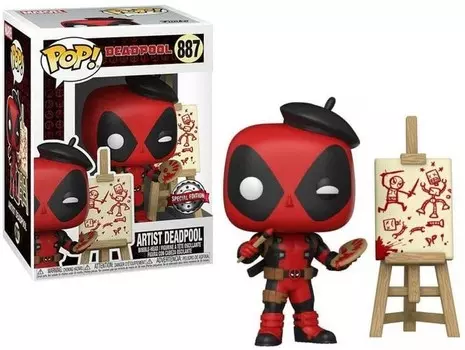 Funko POP! Marvel, Коллекционная фигурка, Художник Дэдпул, Специальное издание, 887