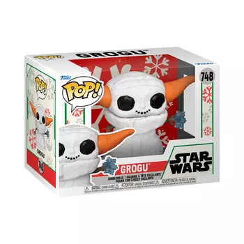 Funko POP! Marvel, коллекционная фигурка, POP Star Wars: Mando HLDY- Grogu SNWMN