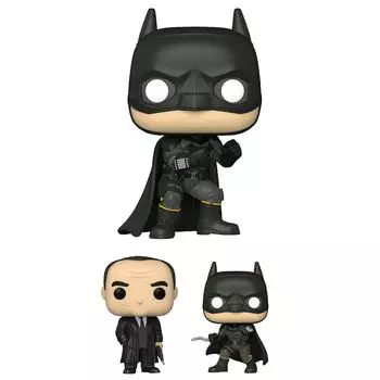 Funko POP Movies: Набор коллекционеров Бэтмена 2/2 - Бэтмен (ALT), Пингвин с Чейзом, Джамбо Бэтмен Funko