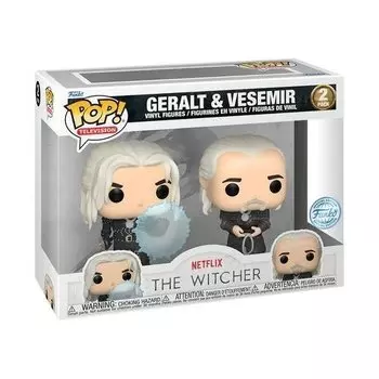 Funko POP! Телевидение, коллекционная фигурка, Ведьмак, Геральт и Весемир, 2 упаковки