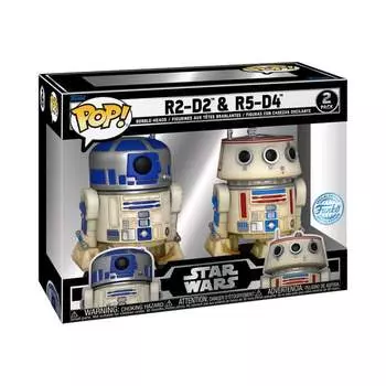 Funko POP! Звездные войны, коллекционная фигурка, R2-D2&R5-D4, 2 шт.
