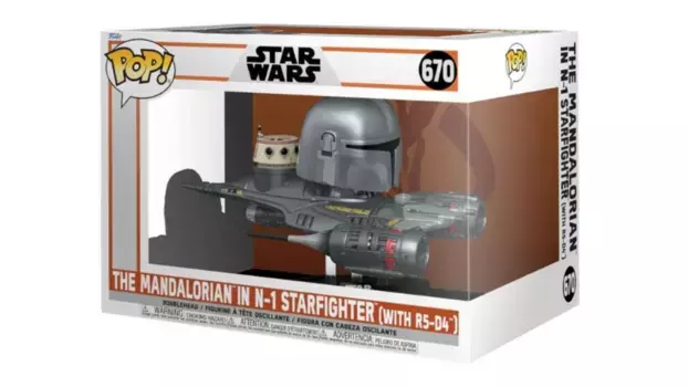Funko - Pop! Звездные войны: Мандалорец Мандалорец в Звездном истребителе N-1 и виниловом аттракционе R5-D4