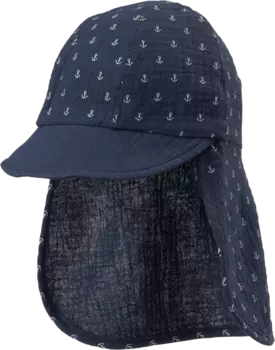 Фуражка из муслина с якорным узором синяя размер. 54/55 10шт ALANA
