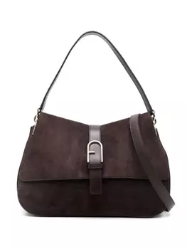 Furla большая сумка на плечо Flow, коричневый